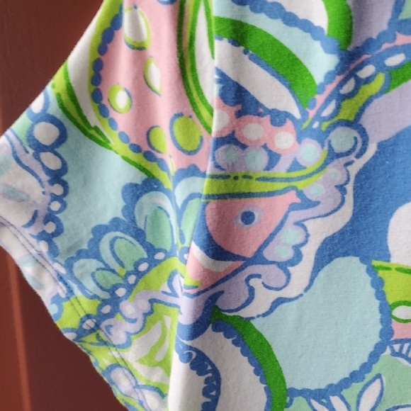 Lilly Pulitzer Blue and Green Fitted Short Sleeve Tee - Picture 8 of 11